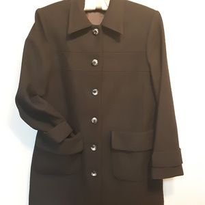 HARVE' BENARD BLACK WOOL CAR COAT 10